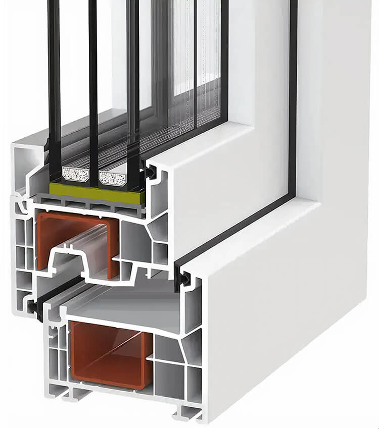Framex 80 AD – 5 kamerų langai