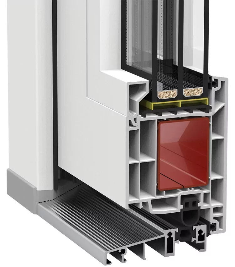 Framex 80 MD durys – vaizdas iš vidaus