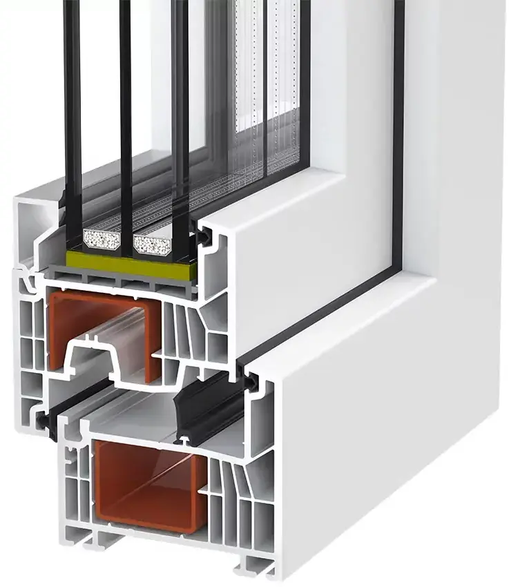 Framex 80 MD – 7 kamerų langai