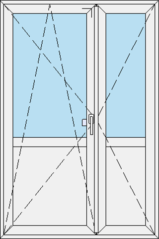 Balkono durys 1850x2250, mod. E 1850x2250