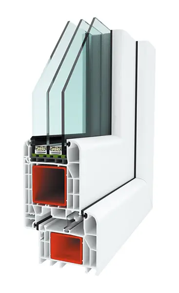 Plastimet Invite AD plastikinių durų profilio pjūvis